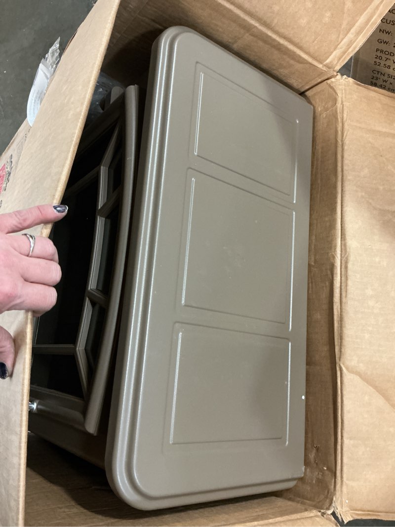 Condition photo showing As Is for duraflame Infrared Quartz Electric Stove Heater - DFI-591-22 - Taupe