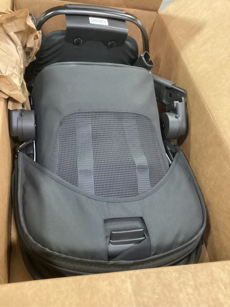 Condition photo showing As Is for UPPAbaby RumbleSeat V3 Second Lower Seat - Compatible with Vista V2 and Vista V3 - All-Weather Seat + Magnetic Buckle – Adapters Included - Jake (Charcoal/Carbon Frame/Black Leather)