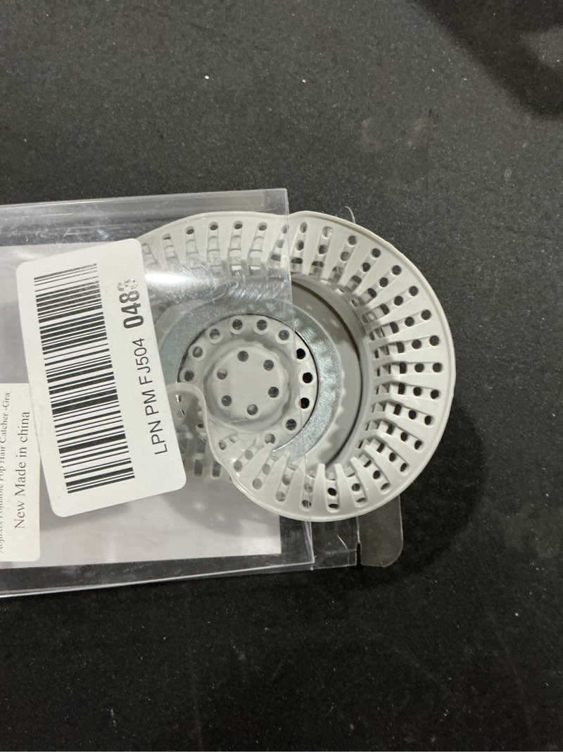 Condition photo showing Good Condition for Shower Drain Hair Catcher, Bathtub Drain Cover Hair Trap Strainer Upgraded Protector with Silicone & Stainless Metal Designed for Pop-Up and Regular, Effective Without Slowing Drainage Gray