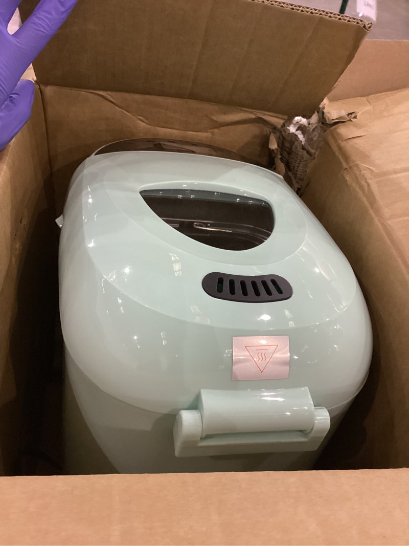 Condition photo showing As Is for Elite Gourmet EBM8103M Programmable Bread Maker Machine 3 Loaf Sizes, 19 Menu Functions Gluten Free White Wheat Rye French and more, 2 Lbs, Mint