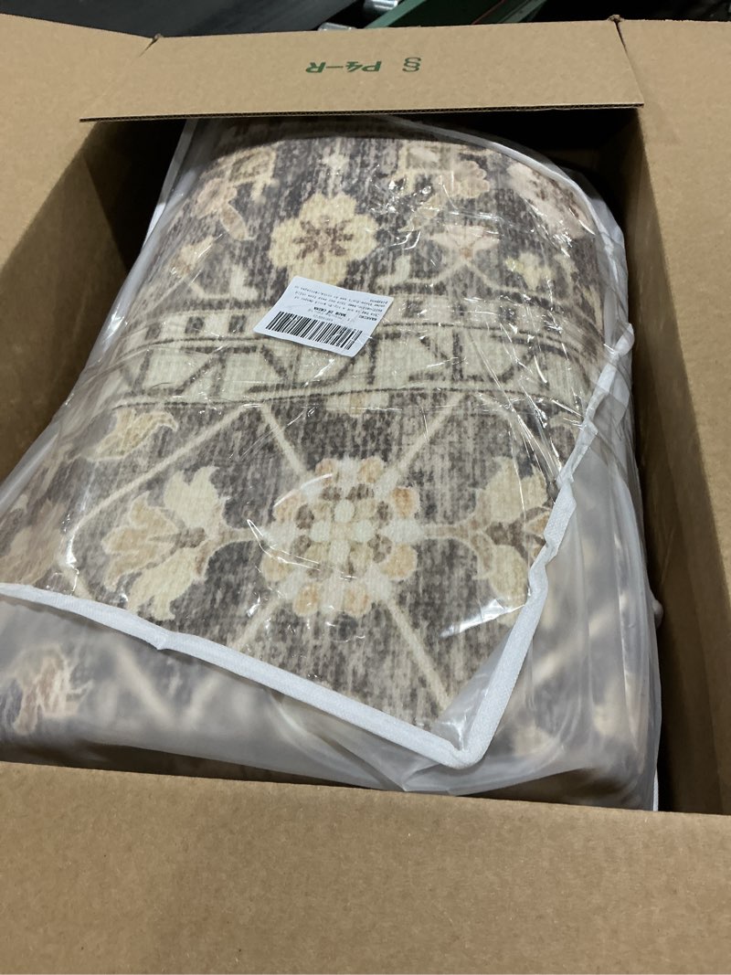 Condition photo showing Good Condition for 7X9 Area Rugs Machine Washable Rugs for Living Room Bedroom Hallway, Non Slip Indoor Soft Accent Distressed Boho Vintage Print Lightweight Thin Low Pile Carpet (Coffee, 7x9) Coffee 7' x 9' (Rectangular)