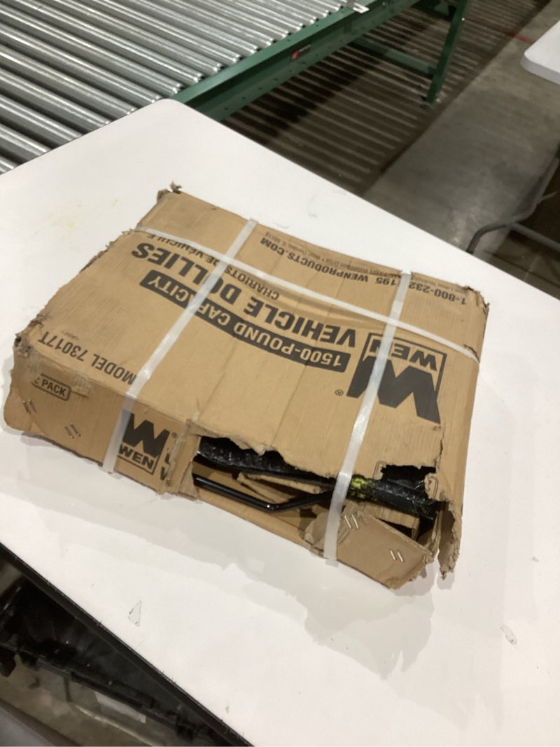 Condition photo showing New/Like New for WEN 73017T 3000-Pound Capacity Vehicle Dollies with Brakes, Two Pack , Black