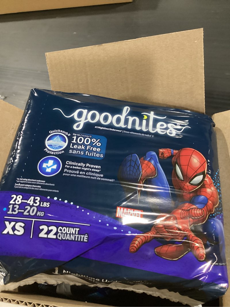 Condition photo showing New/Like New for goodnites boys nighttime bedwetting underwear