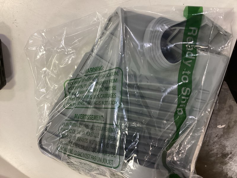 Condition photo showing New/Like New for 24'' Longer Faucet Mat for Kitchen Sink Splash Guard[7° Slope Fast Self-draining][Snap Lock Fit]Kitchen Sink Faucet Mat Splash Guard Kitchen Sink Area Water Splash Guard Behind Faucet Draining Mat Gray 24" x 5.5"