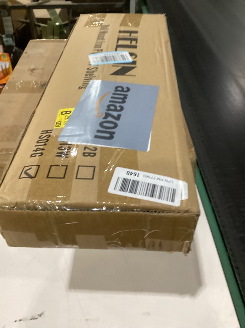 Condition photo showing New/Like New for Helsin 2 Tier Wood Floating Shelves Towel Rack, Industrial Pipe Bathroom Shelves Wall Mounted with Towel bar, Wall Display Storage Shelf for Home & Bathroom Decor (Gray, 24inch) Grey 24inch