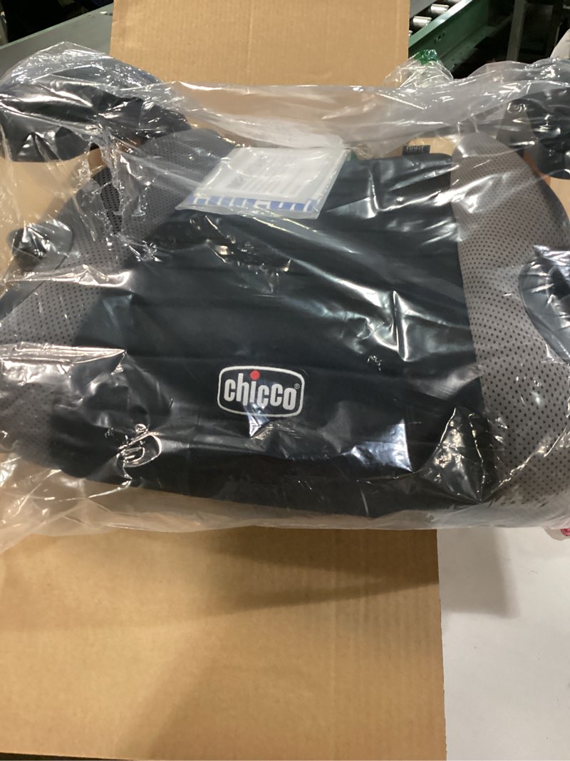 Condition photo showing New/Like New for Chicco GoFit Backless Booster Car Seat Without Latch Attachment, Travel Booster Seat for Car, Portable Car Booster Seat for Children 40-110 lbs. | Shark/Black/Grey GoFit Shark/Black/Grey