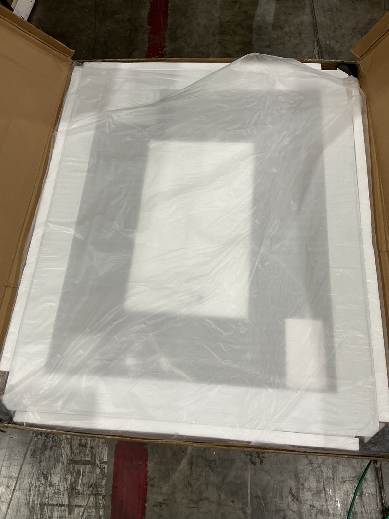 Condition photo showing Good Condition for 48in. w x 38in. h rectangular framed ul certified front and back led anti-fog tempered glass wall bathroom vanity mirror