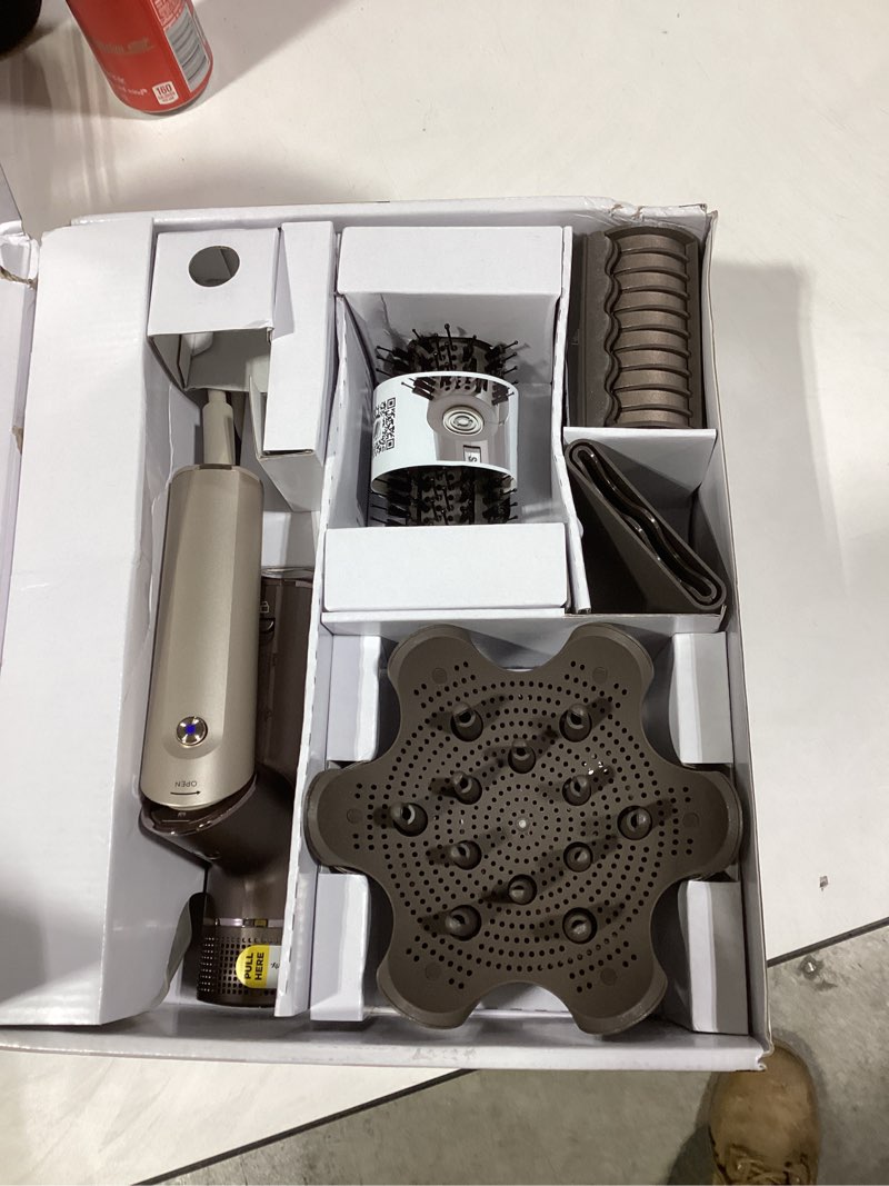 Condition photo showing As Is for Shark SpeedStyle Pro Flex Professional Performance High-Velocity Hair Dryer System with Scalp Shield & IQ Speed Styling and Drying Suite, Lightweight, Ionic, No Heat Damage, Mocha Silver, HD542 SpeedStyle Pro Flex-For All Hair Types