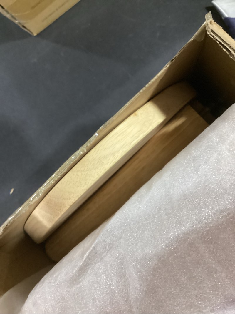 Condition photo showing Good Condition for Natural Solid Wood Step Stool 9 Inch Short Sit Chair Portable Round Small Four Legged Wooden Sitting Stool for Adults Bathroom Classroom Bedroom Kitchen Plant Stand Decor, Detachable