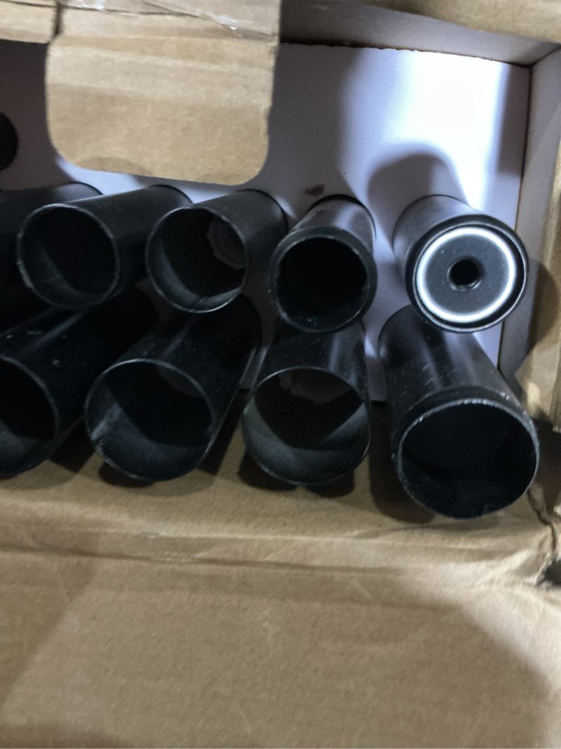 Condition photo showing Good Condition for Double Curtain Rod 140 to 195 Inch, HOTOZON 1 Inch Heavy Duty Double Curtain Rods for Windows 128 to 191 Inches(10.6-15.9 ft), Telescoping Drapery Rod with Simple End Finials, Black Black 140-195"
