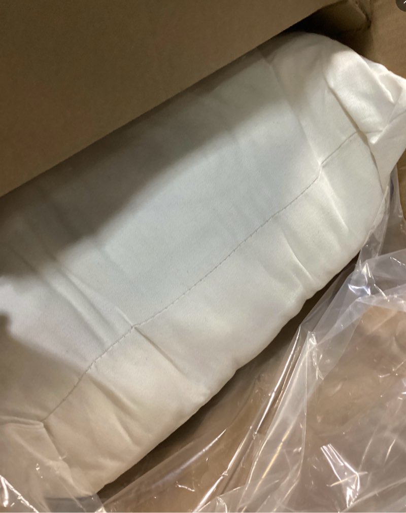Condition photo showing Good Condition for your moon 100% wool mattress topper queen size, thick pillow top mattress pad, 800gsm natural wool filling, back pain relief bed topper with cotton cover-16'' depth, 60"x80" (striped white) striped white queen