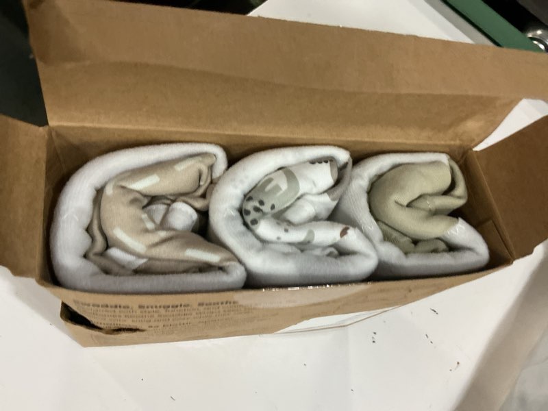 Condition photo showing New/Like New for 3-pack organic baby swaddle sleep sacks - swaddles for newborns, infant 0-3 months, baby girls, boys, soft & snug newborn sleep sack, nursery swaddling blankets (dino ridge, os) one size (0-3 months) dino ridge