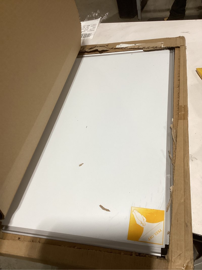 Condition photo showing Good Condition for XBoard Magnetic Dry Erase Board/Whiteboard, 36 X 24 Inches, Double Sided White Board,1 Dry Eraser & 3 Dry Erase Markers & 4 Push Pin Magnets 36"W x 23.8"H