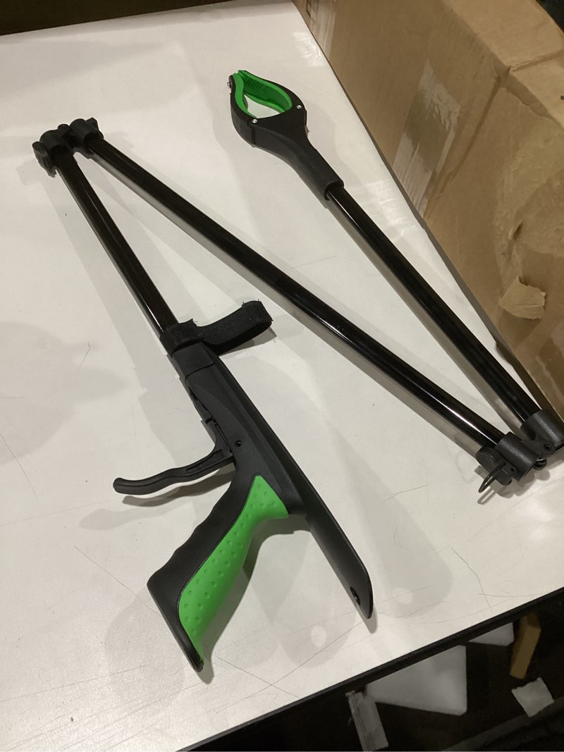 Condition photo showing Good Condition for similar to stock photos extra long grabber tool, foldable grabbers for elderly grab it reaching tool with rotating jaw +magnets, 4\" wide claw opening reacher grabber pickup tool, grabber reacher tool heavy duty 43-inch orange