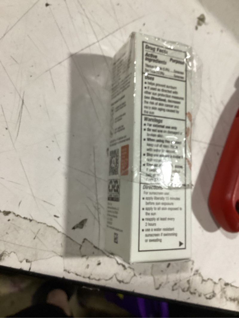 Condition photo showing As Is for aveeno baby daily moisture sunscreen face lotion, spf 30, 1.5 fl. oz