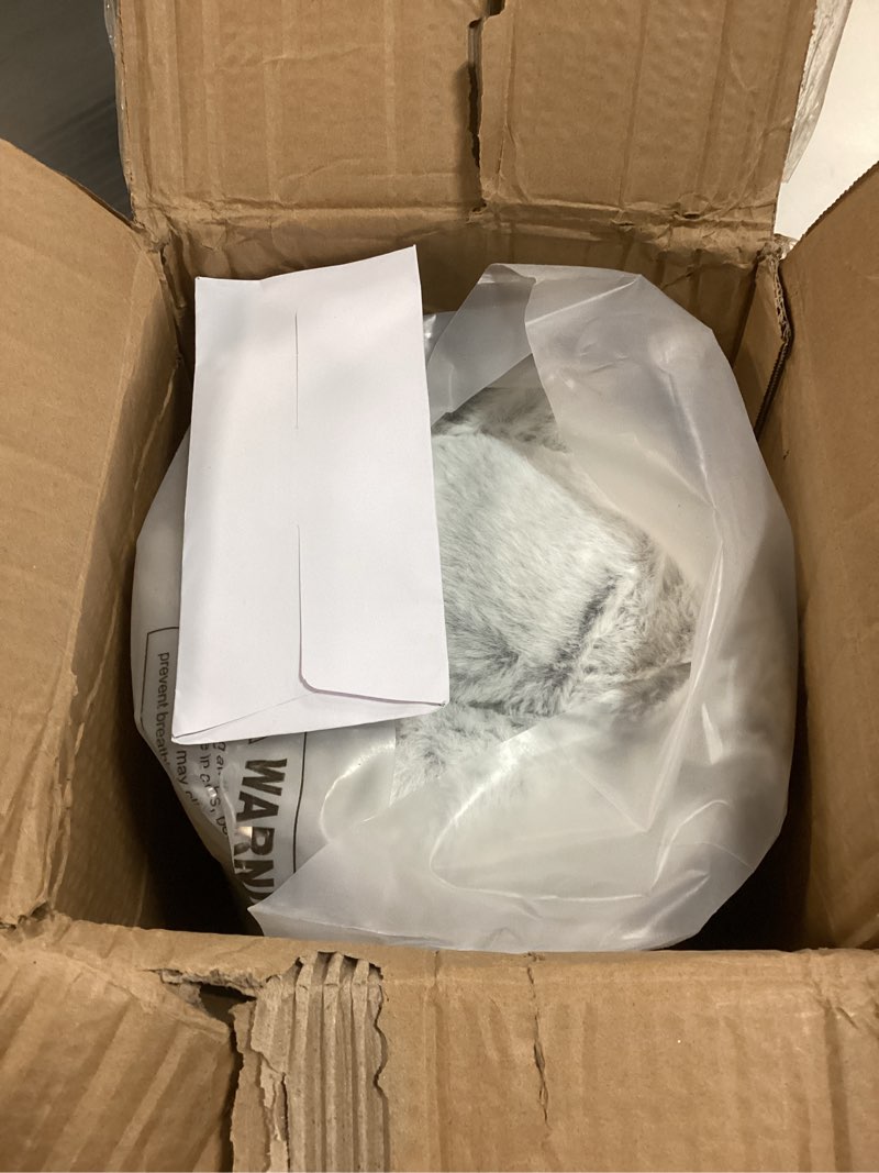 Condition photo showing New/Like New for Giant Human Sized Dog Bed for Adults and Pets, 74"x50"x12" Pressure Relieving Memory Foam for Ultimate Comfort, Waterproof & Machine Washable Cover, Family Bedroom Lounger, Grey White 74"L x 50"W x 12"Th Grey White