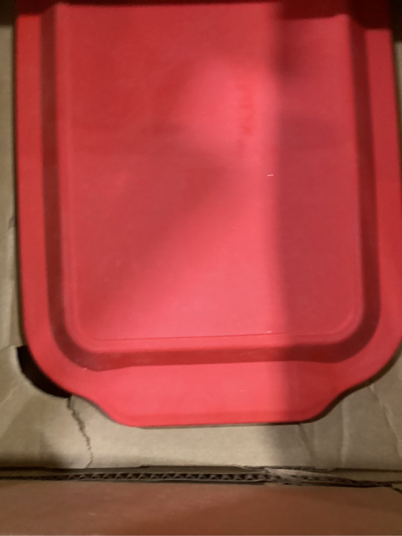 Condition photo showing Good Condition for pyrex basics 4.8 qt glass baking dish with plastic lid, casserole dish, glass food container, oven, freezer and microwave safe, clear container