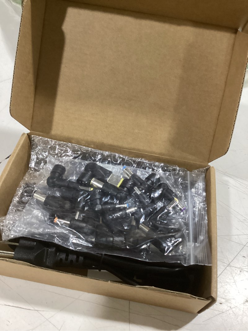 Condition photo showing Good Condition for 90w universal laptop charger compatible with hp dell asus lenovo acer sony ac adapter ibm gateway notebook ultrabook chromebook pavilion inspiron latitude power supply cord with 15 tips