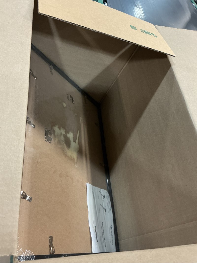 Condition photo showing As Is for upsimples 13x19 picture frame, display pictures 11x17 with mat or 13 x 19 without, wall hanging poster frames, black, 1 pack black 13x19