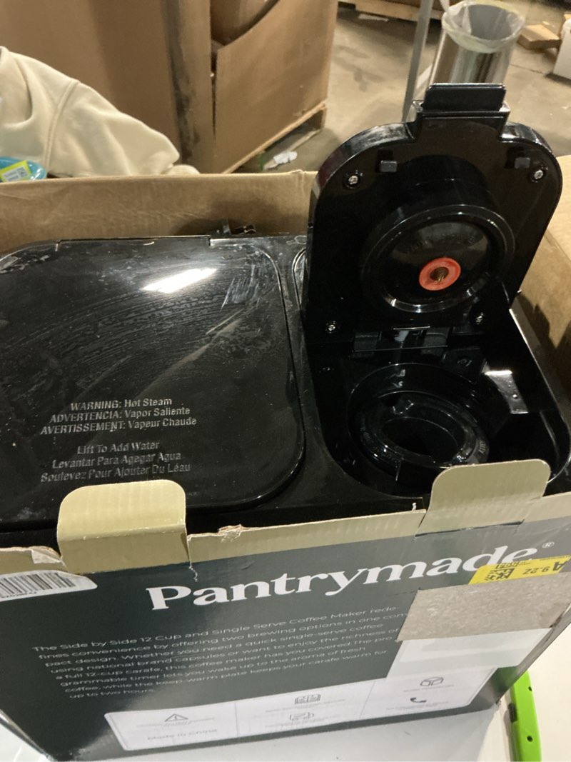 Condition photo showing As Is for Dual Brew Coffee Maker | 12-Cup & Single Serve Drip Machine | Touchscreen Programmable | K-Cup & Ground Coffee Compatible | Glass Carafe | Auto Shut-Off
