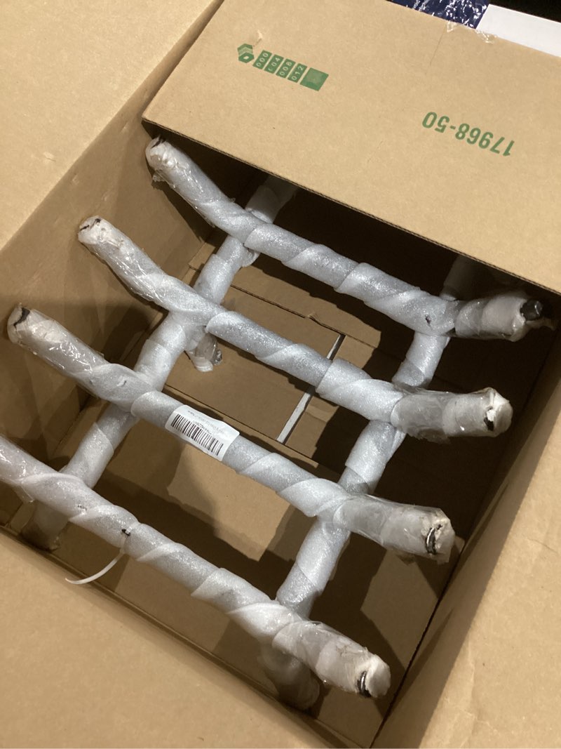 Condition photo showing As Is for G GOOD GAIN Fireplace Log Grate - 17 inch Firewood Burning Holder Heavy Duty | Fire Log Burning Wrought Iron Rack | Fire Pit Tray for Indoor Chimney Hearth & Outdoor Camping 17inch