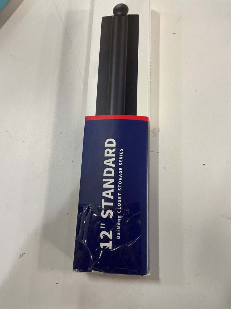 Condition photo showing New/Like New for Valet Rod for Closet Pull Out 12IN with 8 Hooks,Adhesive Silver Closet Valet Rod Slide Out Silver 12 Inch