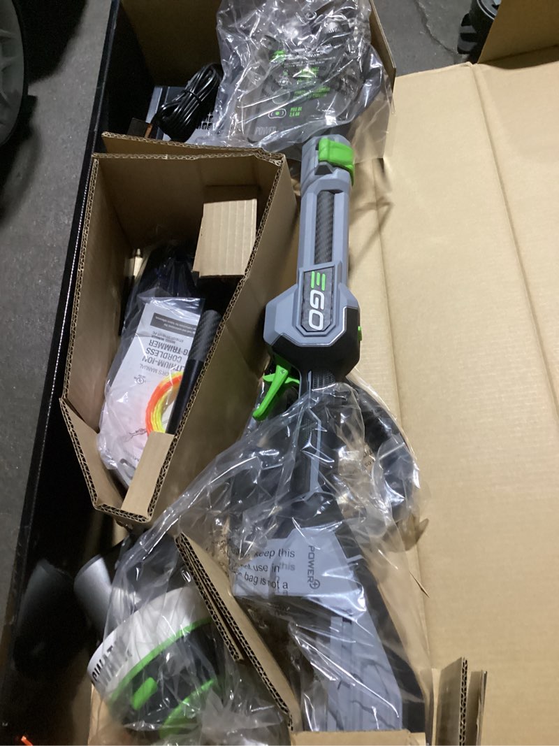 ego power+ powerload with carbon fiber shaft 56-volt 16-in telescopic shaft battery string trimmer 2.5 ah (battery included) (charger included)
