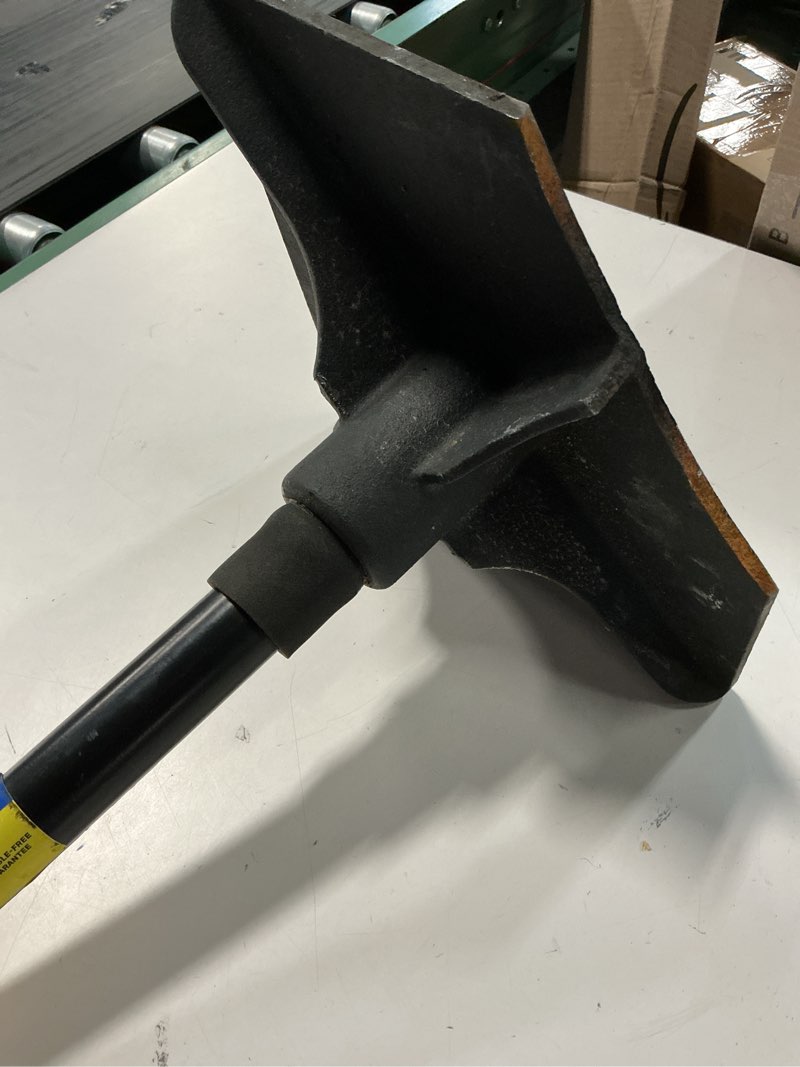 Condition photo showing As Is for Walensee Steel Tamper with 48 inch Handle 8"x8" Garden Rubber Grip for Laborsaving All-Steel Heavy Duty Ideal Tool Leveling Ground Installing pavers and Repairing Blacktop 8"×8"