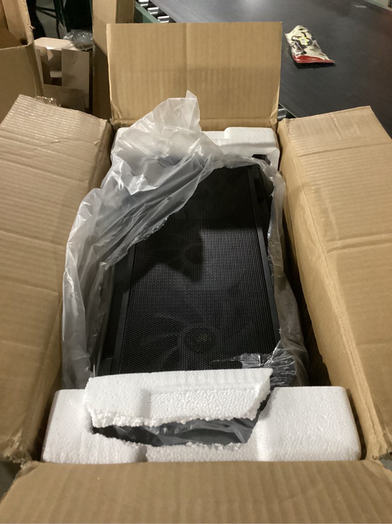 Condition photo showing Good Condition for GAMDIAS ATX Mid Tower Gaming Computer PC Case Tempered Glass, Built-in 4X 120mm ARGB Case Fans, Front Airflow Mesh, Up to 6x120mm Fans, 340mm GPU/VGA, 360mm AIO/Radiator, 160mm CPU Cooler AURA GC1 E A