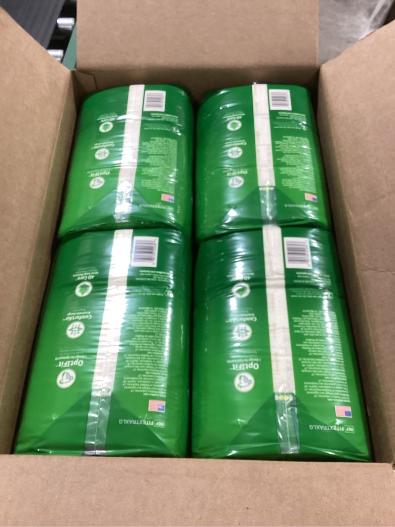 Condition photo showing New/Like New for FitRight Adult Diapers, Extra Heavy Absorbency, XL (Waist Size 56in-64in), 80 Count, OptiFit Incontinence Briefs for Men and Women, Disposable, Moisture Wicking, Leak Protection, 80 Count X-Large