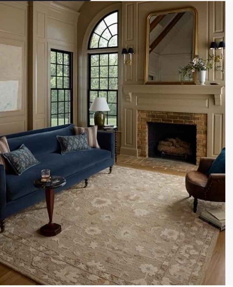 Loloi Chris Loves Julia Dorothea Collection DRT-02 Khaki/Dove 2'-6" x 7'-6" Runner Rug Wool Neutral 