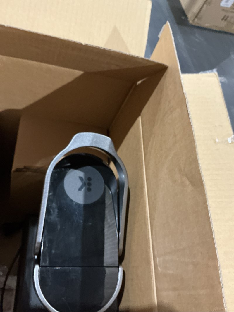 Condition photo showing As Is for keurig k-café barista bar single serve coffee maker and frother, with 3 brew sizes, hot and cold coffee capabilities, 2oz coffee shot button, black