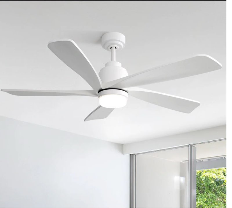 Sofucor 52" 5-Solid Blade Smart Modern Ceiling Fan with LED Light,Remote