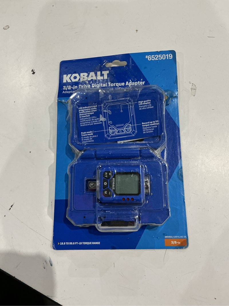 Condition photo showing As Is for kobalt 3/8-in drive digital torque wrench 19.9-ft/lb to 99.6-ft/lb with batteries included