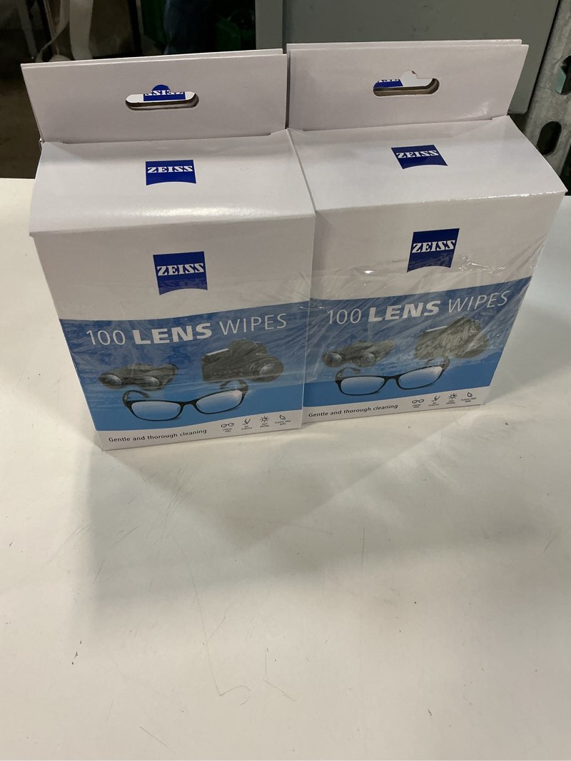 Condition photo showing New/Like New for (pack of 4)zeiss eye glass cleaner eye care accessories wipe 100 ct - 0662834501591