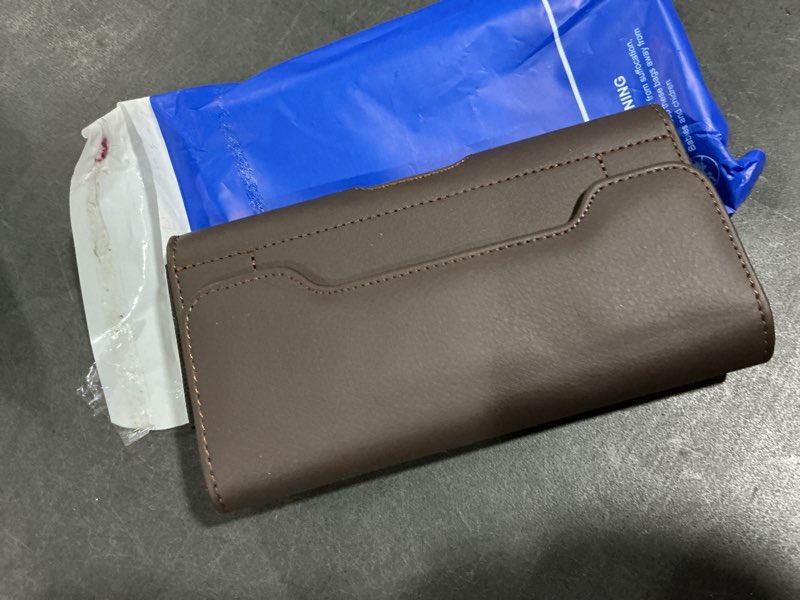 Condition photo showing New/Like New for Leather Phone Holster with Strong Metal Belt Clip and Card Holder Compatible with Samsung Galaxy S25/S24/S23/S22/S21/S20 Ultra for Everyday Protection, XL-Coffee Coffee X-Large