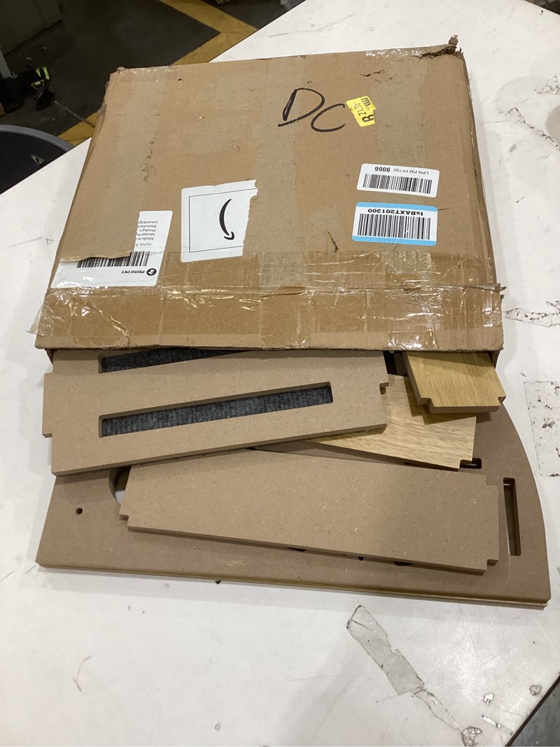 Condition photo showing Good Condition for This item appears to be a craft supply board, likely a ribbon tail board made from MDF wood used for measuring and cutting ribbon for wreaths