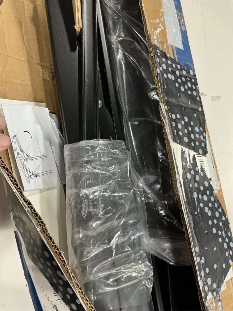 Condition photo showing Good Condition for wallmaster 24inch folding shelf brackets garage heavy duty steel max load 500lb floating wall mounted collapsible shelf bracket space saving (pack of 2, no board) 2 pack