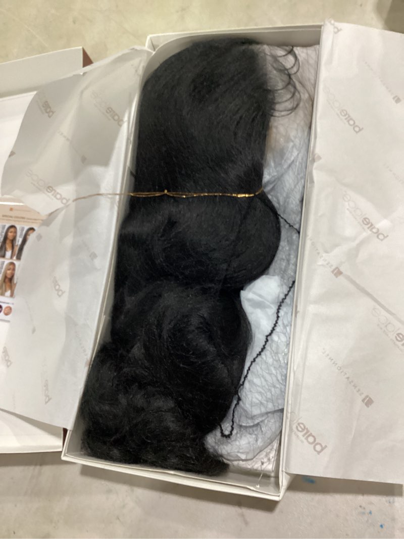 Condition photo showing Good Condition for sensationnel bare lace 13x6 wigs - unit 4 lacefrontal glueless synthetic 180 degree preplucked hairline (1 jetblack)
