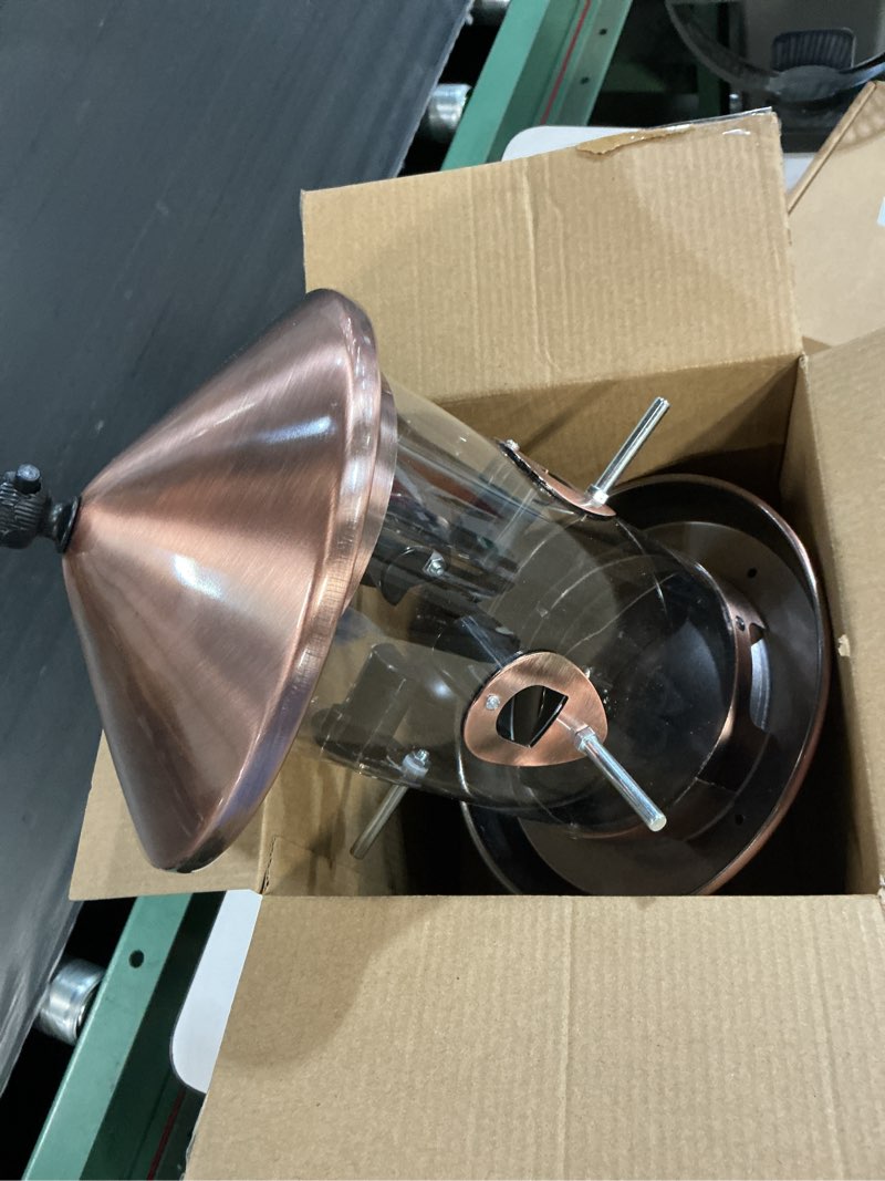 Condition photo showing Good Condition for kingsyard 4.5-cups large metal bird feeders for outdoors hanging with 8 ports, tube bird feeder with seed tray, weatherproof chew proof roof for cardinal finch, copper