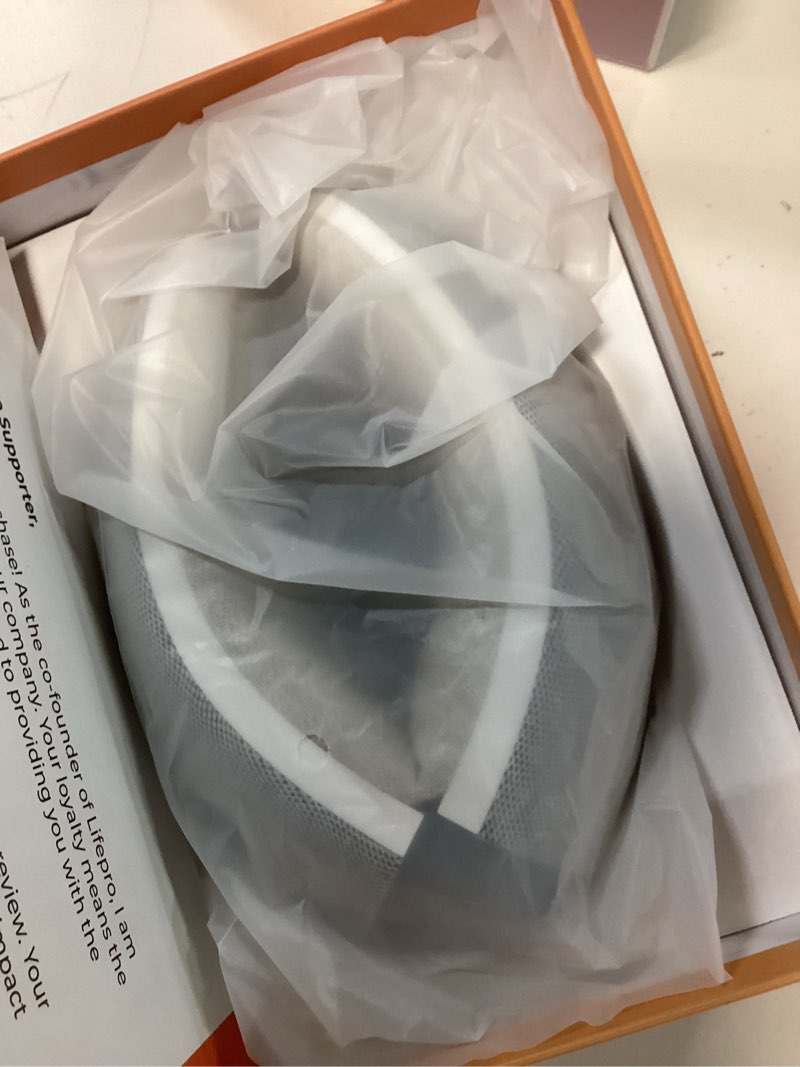 Condition photo showing Good Condition for lifepro portable eye massager with heat and vibration - oculax 4 soothing modes for compression massage to help reduce puffy and dry eyes-rechargeable heated migraine mask with bluetooth music gray 1 count (pack of 1)