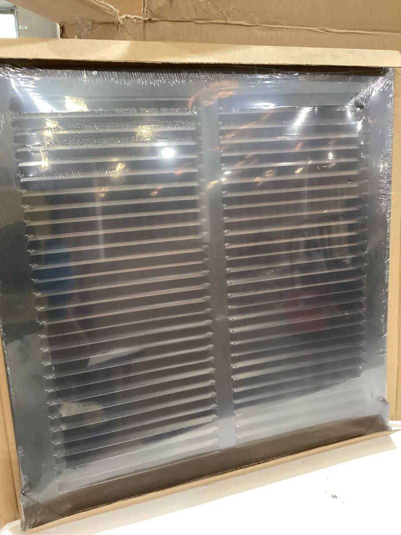 Condition photo showing Good Condition for hvac premium return grille black, fits 14x14 duct opening | steel return air filter grille by handua [removable door]