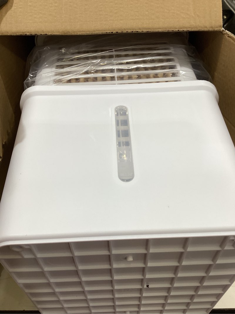 Condition photo showing Good Condition for portable air conditioners, 4-in-1 evaporative air cooler,swamp cooler w/ 3.5 gal detachable tank [2026 upgraded],120° oscillation,quiet,timer,fast cooling room air conditioner for home office garage pure white(cream)