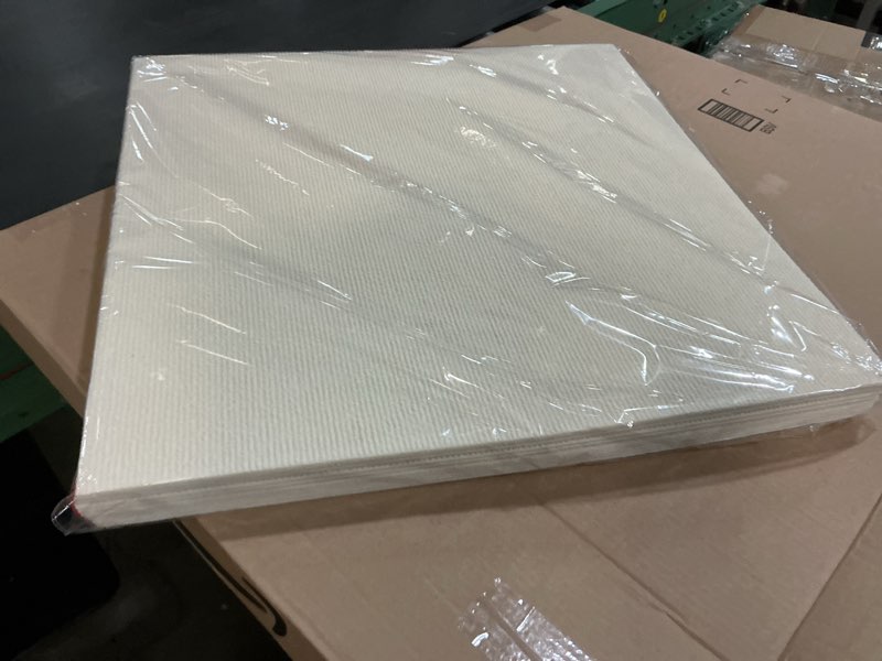 Condition photo showing New/Like New for Carpet Tiles Peel and Stick 24” x 24”, Self Adhesive Soft Padded Flooring Stickers, Off-White Home Decor for Bedroom Living Room Office, 10 Tiles & 40 sq ft per Box 24" × 10 Pack Off-White