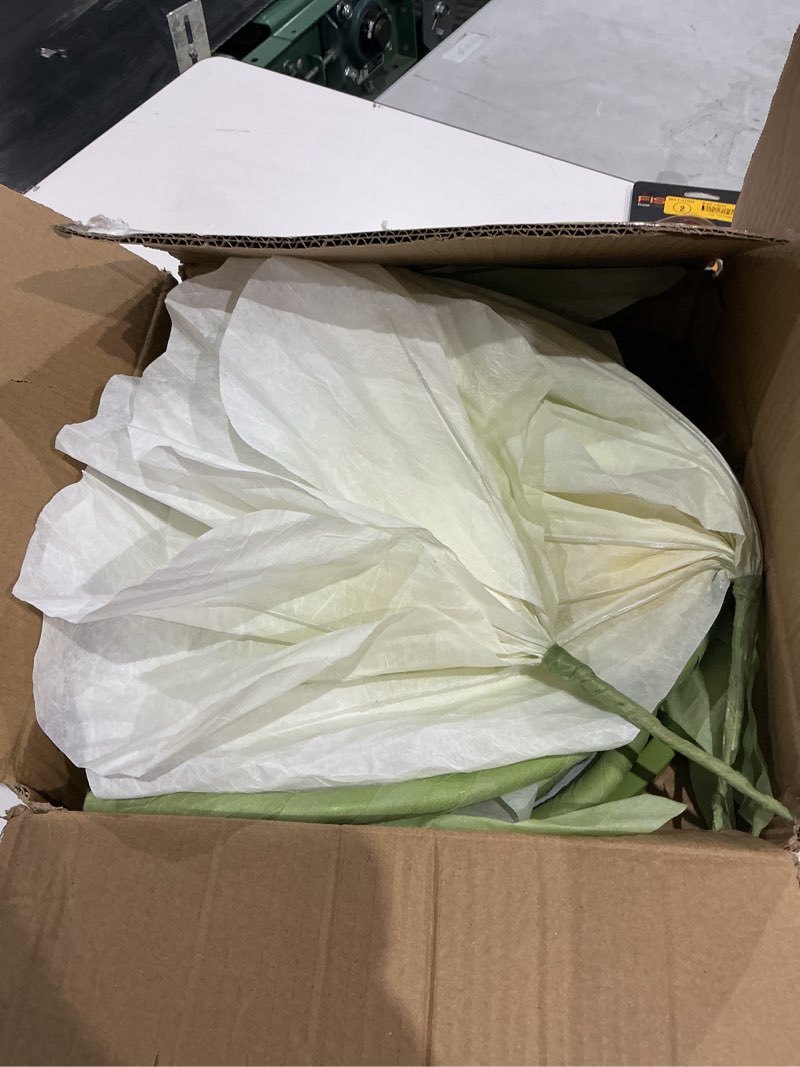 Condition photo showing Good Condition for 3pcs artificial flowers for outside, large flower decorations for birthday party, fake flowers for garden l hotel l office l home farmhouse decor l wedding l art gallery l graduation l store huge artificial silk flowers-white-3pcs