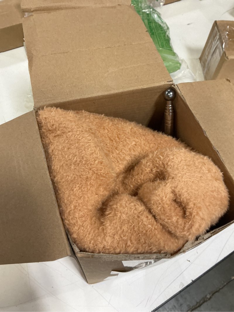 Condition photo showing As Is for Wesiti 30 Inch Large Christmas Plush Gingerbread Man Figures with Bow Tie Xmas Candy Soft Gingerbread Doll Ornament with Wooden Stand for Home Table Fireplace Christmas Holiday Party Decoration