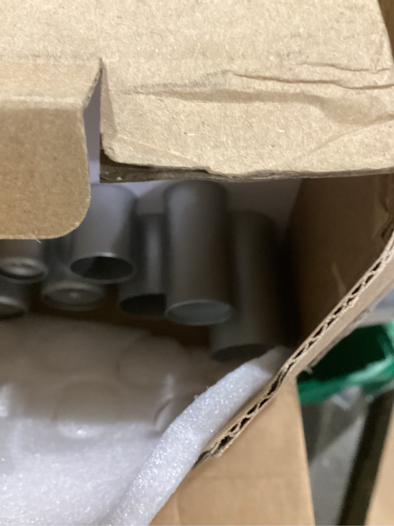 Condition photo showing New/Like New for 1 Inch Silver Double Curtain Rods for Windows 66 to 120 Inches(5.5-10ft), USFOOK Adjustable Heavy Duty Drapery Rods, Telescoping Dual Curtain Rod with Translucent Finials, Wall Mounted 66-120" Silver