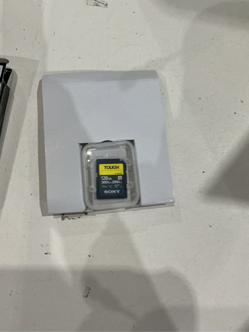 Condition photo showing Good Condition for sony tough-g series sdxc uhs-ii card 128gb, v90, cl10, u3, max r300mb/s, w299mb/s (sf-g128t/t1) 128gb card