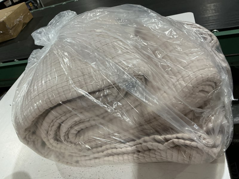 Condition photo showing As Is for organic cotton channel stitch coverlet king