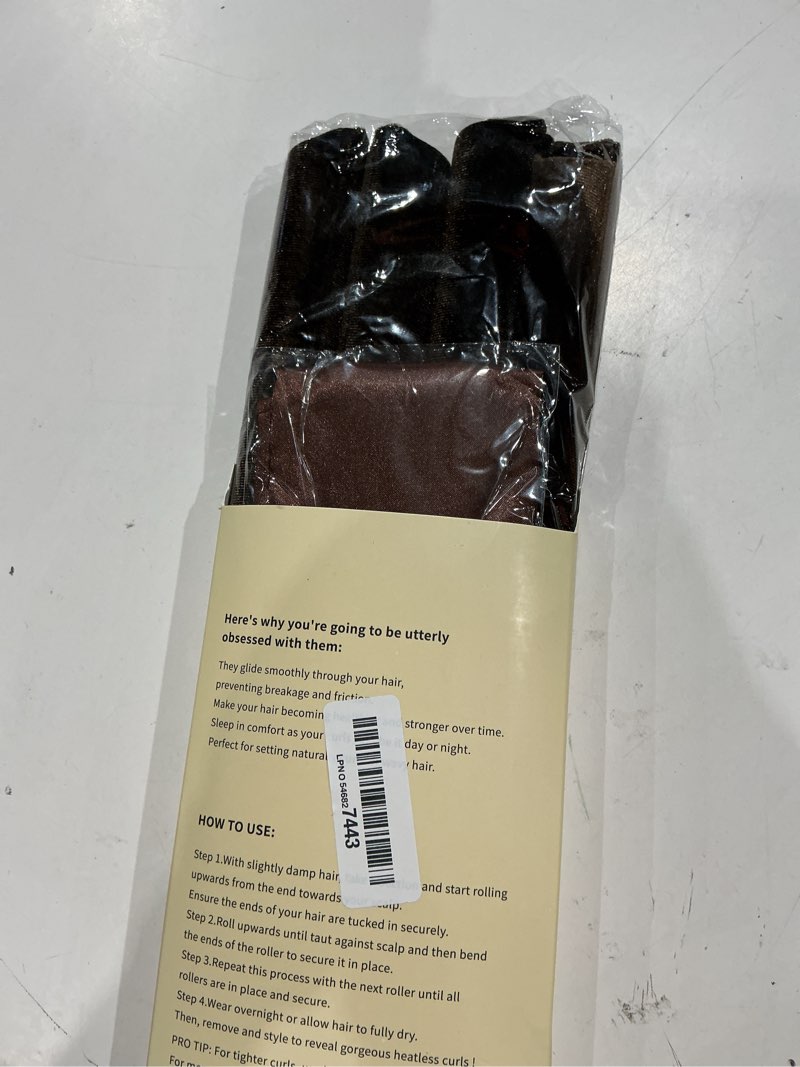 Condition photo showing Good Condition for seritant heatless curls overnight with satin head scarf, velvet hair rollers for blowout look, no heat curling rod for long thick hair, soft sleep in flexi rods